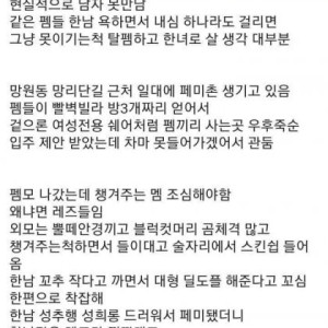 현타 온 페미 누나